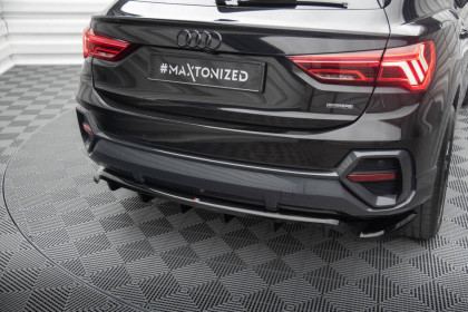 Spoiler zadního nárazniku Audi Q3 Sportback F3 černý lesklý plast