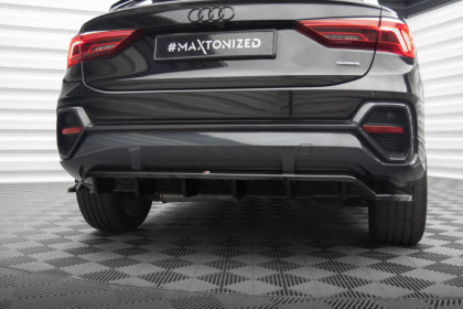 Spoiler zadního nárazniku Audi Q3 Sportback F3 černý lesklý plast