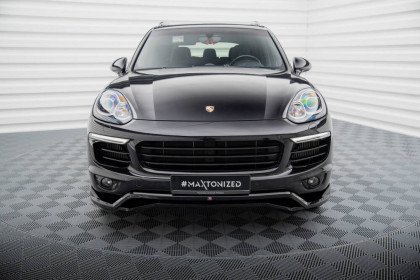 Spojler pod nárazník lipa Porsche Cayenne Mk2 Facelift černý lesklý plast