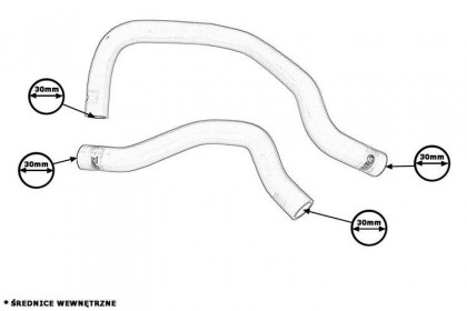 Silikonové hadice TurboWorks Honda Civic CRX 1988-91 B16A