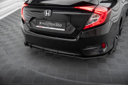 Spoiler zadního nárazníku Street pro + flaps Honda Civic Mk10 černý