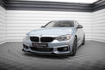 Street pro spojler pod nárazník lipa + flaps BMW 4 Coupe M-Pack F32 černo červený