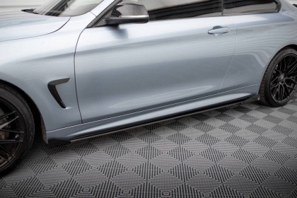 Prahové lišty Street pro + flaps BMW 4 Coupe M-Pack F32 černo červené