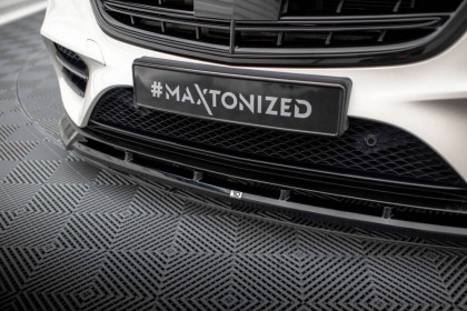 Spojler pod nárazník lipa V.2 Mercedes-Benz S AMG-Line W222 Facelift černý lesklý plast