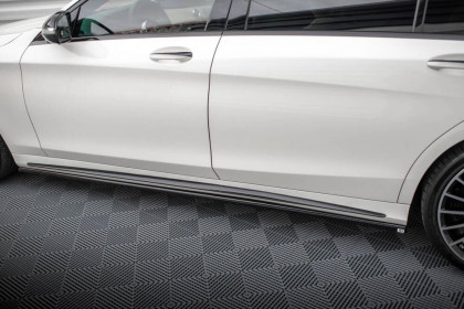 Prahové lišty Mercedes-Benz S AMG-Line W222 Facelift černý lesklý plast