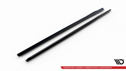 Prahové lišty Audi S3 / A3 S-Line Sportback 8V černý lesklý plast