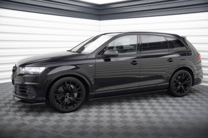 Prahové lišty V.2 Audi SQ7 / Q7 S-Line Mk2 černý lesklý plast