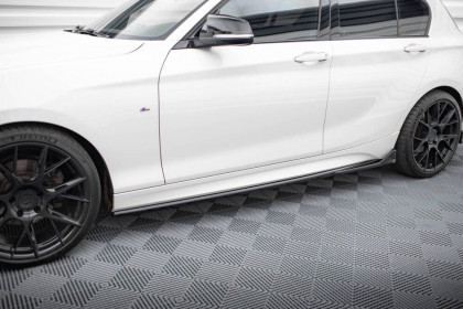 Prahové lišty V.3 CSL Look BMW 1 M-Pack / M140i F20 Facelift černý lesklý plast