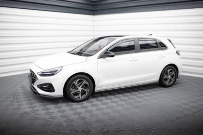 Prahové lišty Hyundai I30 Mk3 Facelift černý lesklý plast