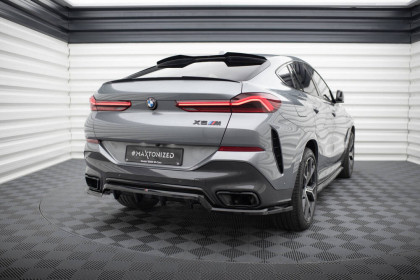 Spoiler zadního nárazniku V.1 BMW X6 M-Pack G06 Facelift černý lesklý plast