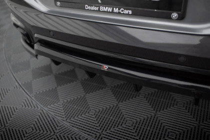 Spoiler zadního nárazniku V.2 BMW X6 M-Pack G06 Facelift černý lesklý plast