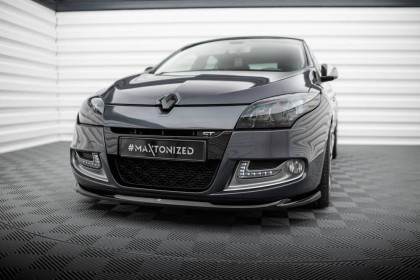 Spojler pod nárazník lipa V.2 Renault Megane GT Mk3 Facelift černý lesklý plast