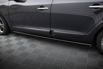Prahové lišty Renault Megane GT MK3 Facelift černý lesklý plast