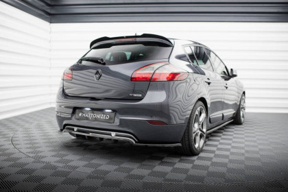 Spoiler zadního nárazniku Renault Megane GT MK3 Facelift černý lesklý plast