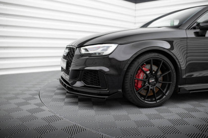 Street pro spojler pod nárazník lipa + flaps V.1 Audi RS3 Sedan 8V Facelift černý