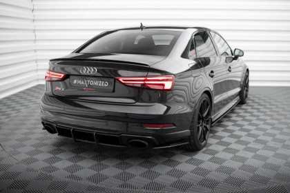 Splittery zadní boční Street Pro Audi RS3 Sedan 8V Facelift černo červené