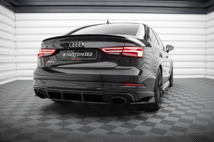 Splittery zadní boční Street Pro + flaps Audi RS3 Sedan 8V Facelift černé