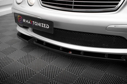 Spojler pod nárazník lipa Mercedes-Benz E 55 AMG W211 černý leský plast