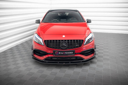 Street pro spojler pod nárazník lipa Mercedes-Benz A 45 AMG Aero W176 černo červený