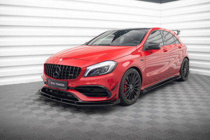 Street pro spojler pod nárazník lipa + flaps Mercedes-Benz A 45 AMG Aero W176 černý