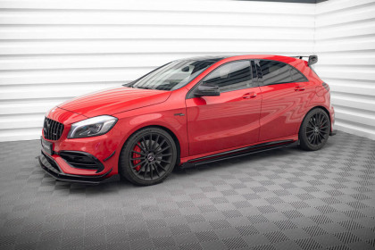 Prahové lišty Street pro + flaps Mercedes-Benz A 45 AMG W176 černé