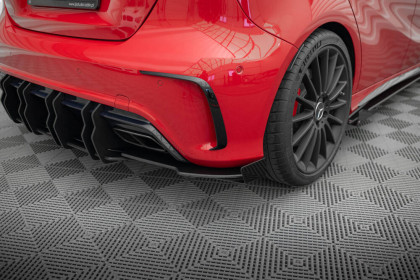 Splittery zadní boční Street Pro + flaps Mercedes-Benz A 45 AMG W176 černo červené