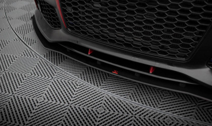 Street pro spojler pod nárazník lipa Audi A7 RS7 Look C7 černo červený