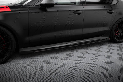 Prahové lišty Street pro + flaps Audi A7 S-Line C7 černé