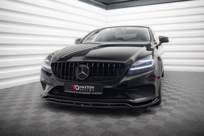 Spojler pod nárazník lipa Mercedes-Benz CLS C218 Facelift černý leský plast