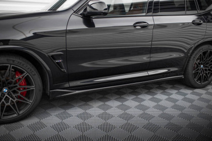 Prahové lišty BMW X3 M F97 Facelift černý lesklý plast