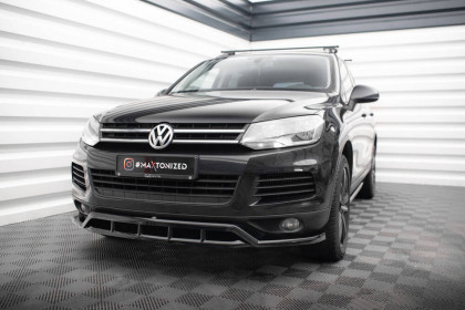 Spojler pod nárazník lipa Volkswagen Touareg Mk2 černý leský plast