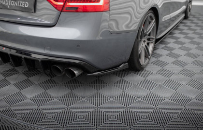 Splittery zadní boční V.2 Audi S5 Coupe 8T Facelift černý lesklý plast