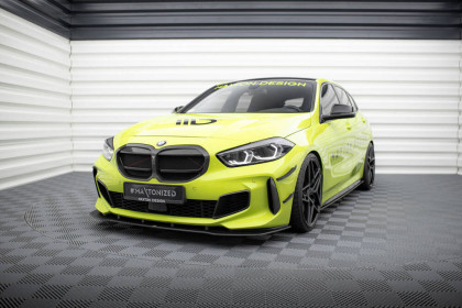 Street pro spojler pod nárazník lipa BMW 1 F40 M-Pack / M135i černo červený