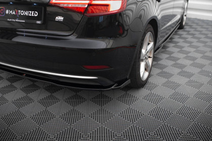 Spoiler zadního nárazniku Audi A3 Sportback 8V Facelift černý lesklý plast