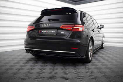 Spoiler zadního nárazniku Audi A3 Sportback 8V Facelift černý lesklý plast