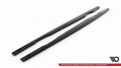 Prahové lišty Audi A7 S-Line C7 černý lesklý plast