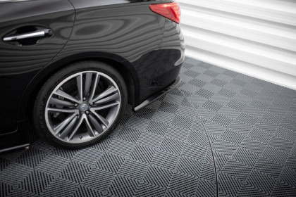 Splittery zadní boční V.2 Infiniti Q50 S Mk1 černý lesklý plast