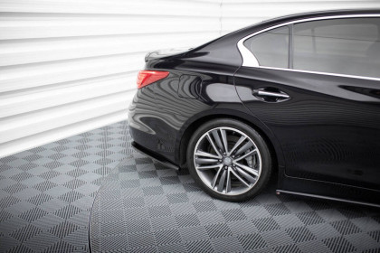 Splittery zadní boční V.2 Infiniti Q50 S Mk1 černý lesklý plast
