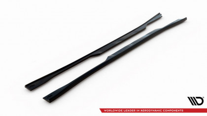 Prahové lišty V.2 Infiniti Q50 S Mk1 černý lesklý plast