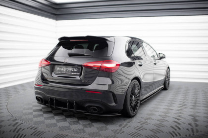 Spoiler zadního nárazníku Street pro Mercedes-AMG A35 Hatchback W177 černo červený