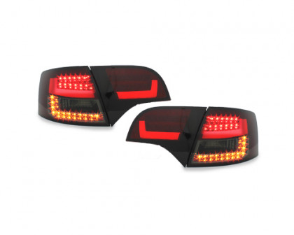 Zadní světla LED s LED dynamickým blinkrem AUDI A4 B7 Avant 04-08 červená/kouřová