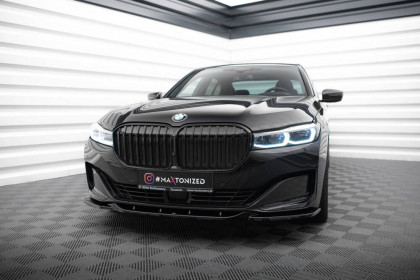 Spojler pod nárazník lipa V.2 BMW 7 G11 Facelift černý leský plast