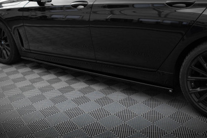 Prahové lišty BMW 7 G11 Facelift černý lesklý plast