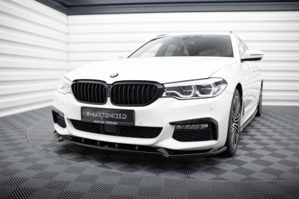 Spojler pod nárazník lipa V.4 BMW 5 M-Pack G30 / G31 černý leský plast