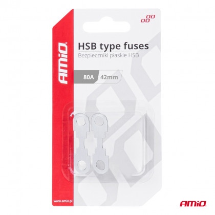 Ploché páskové pojistky FLAT HSB 42mm 80A AMIO-03501