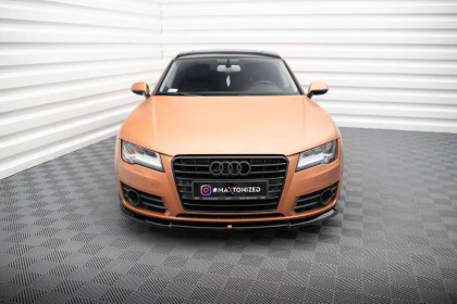 Spojler pod nárazník lipa V.1 Audi A7 C7 černý leský plast