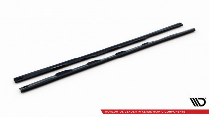 Prahové lišty Audi A7 C7 černý lesklý plast