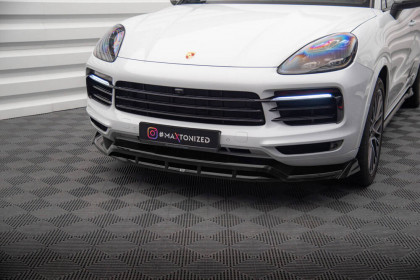 Spojler pod nárazník lipa Porsche Cayenne Coupe Mk3 černý leský plast