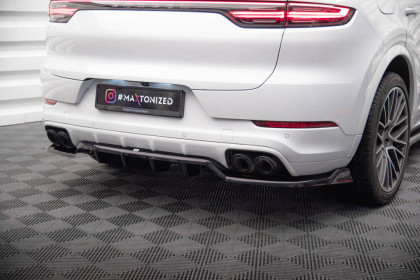 Spoiler zadního nárazniku Porsche Cayenne Coupe Mk3 černý lesklý plast
