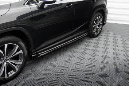Prahové lišty Lexus RX Mk4 Facelift černý lesklý plast